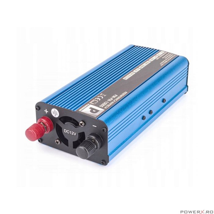 Convertor de tensiune auto, invertor tensiune 12V 230V 1500 W,