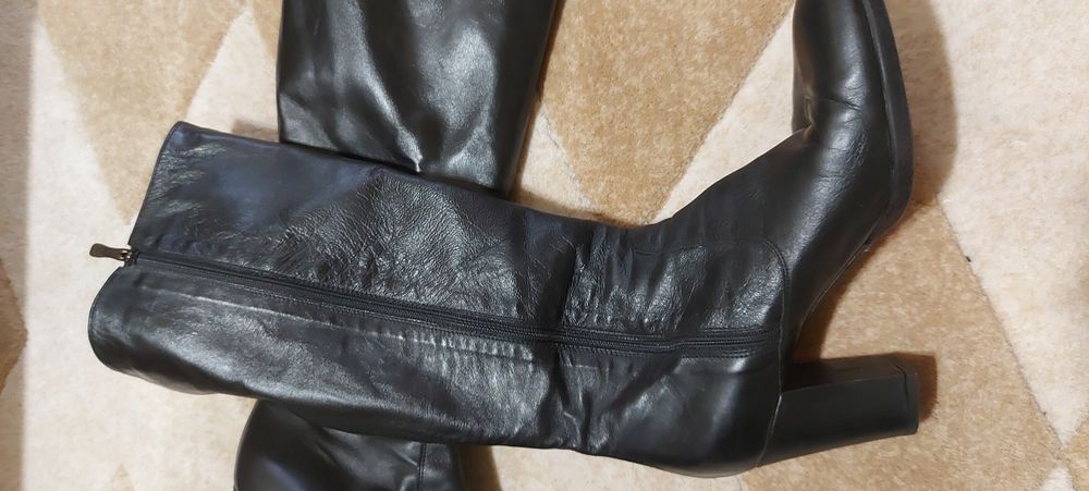 Geanta rosie piele NOUA, Cizme si pantofi de piele, mar 41