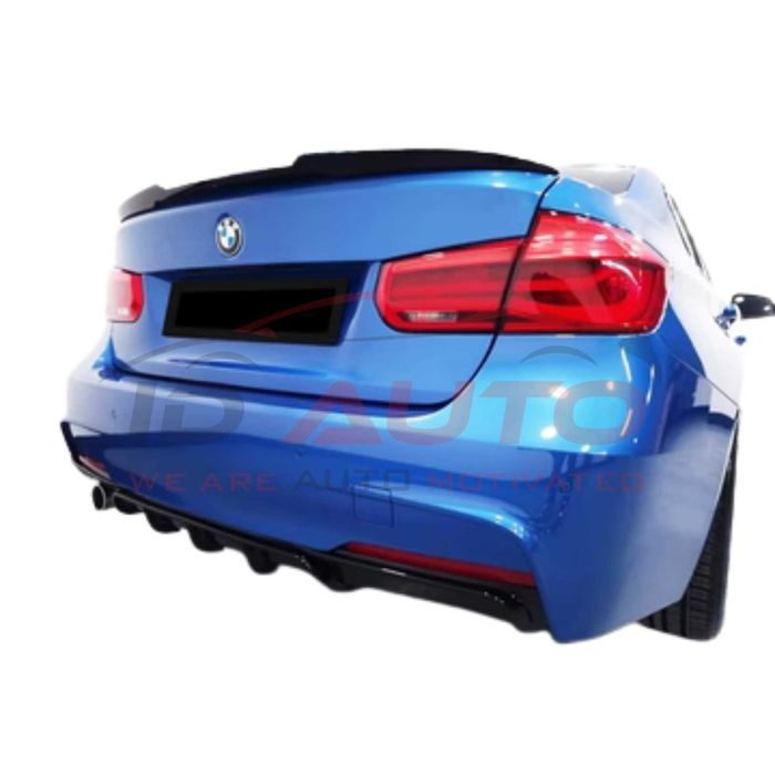 Заден дифузьор за BMW F30, за M-Tech броня, черен, спойлер бмв ф30