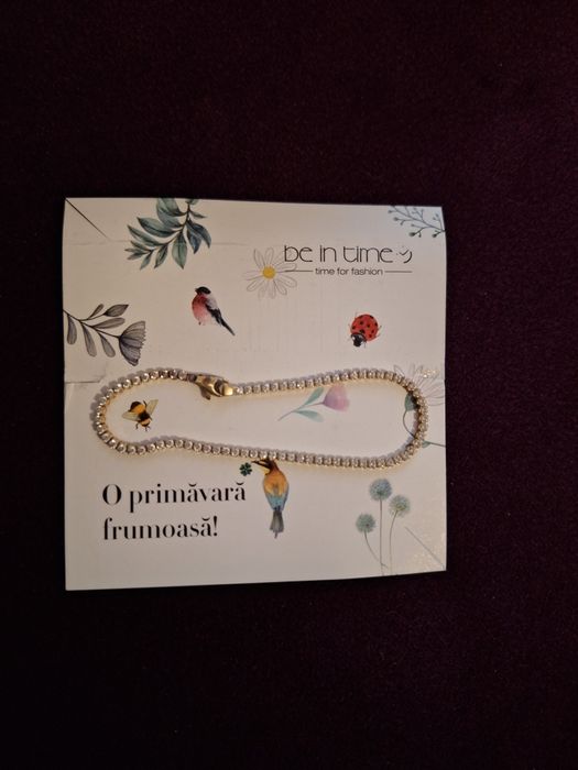 Brățară tennis aur 14K cu zirconia- purtata rar