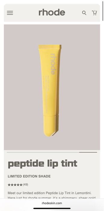 Rhode Lemontini гланц за устни Лимитиран Lip Gloss Lemontini Оригинал