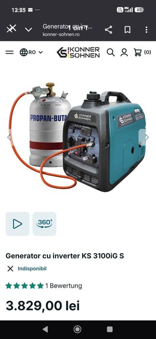 Generator electric KONNER SOHNEN gpl benzina