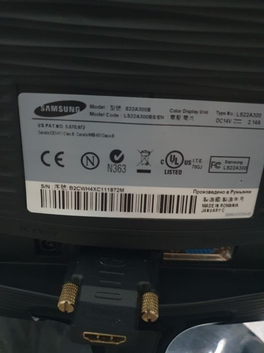 Monitor Samsung model S22A300B