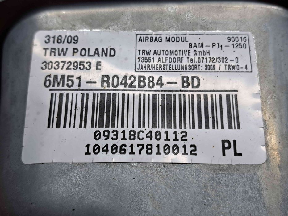 Airbag pasager Ford Kuga I [Fabr 2008-2012] 6M51-R042B84-BD