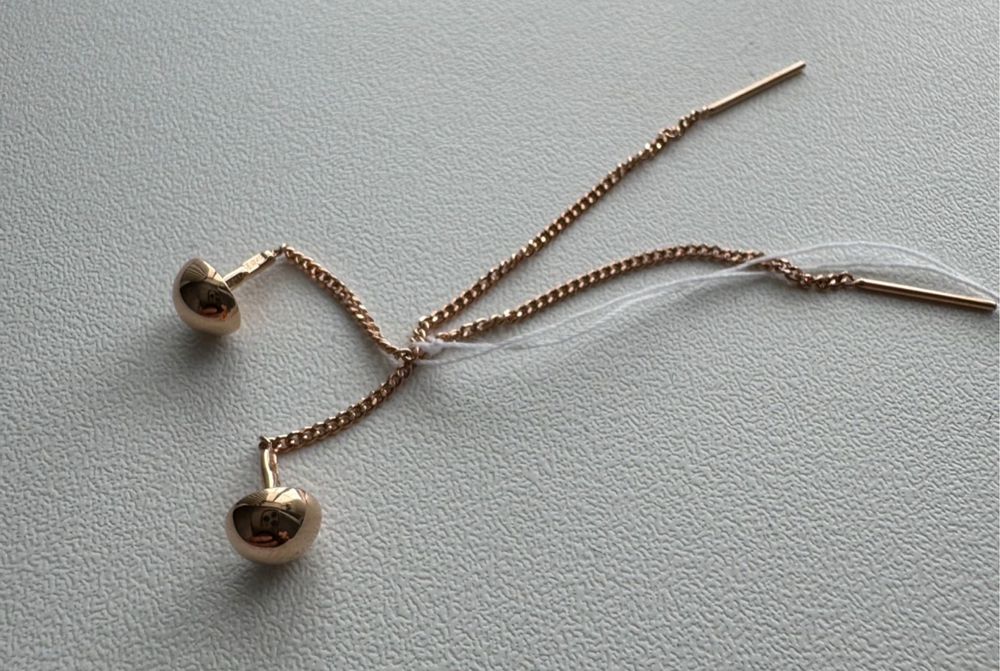 Золотые серьги продевки