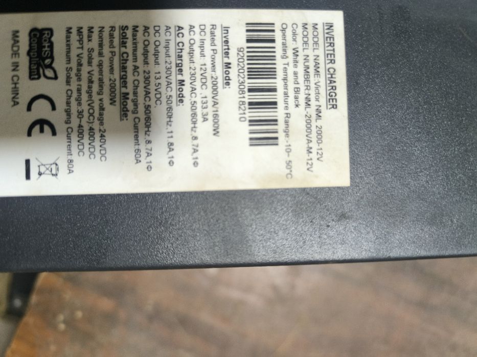 Quyosh panel uchun gibrit invertor 2kw