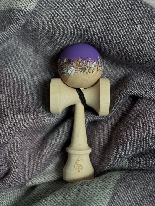 Kendama Miguel Purple Ash Tama with Maple Ken Erratic Squirrel