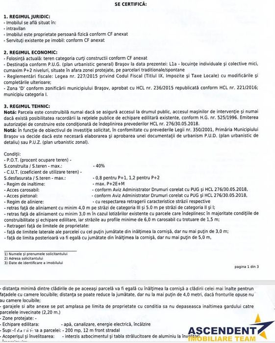 Teren pe 546 mp aria Bartolomeu + casa demolabila, rezidential investi