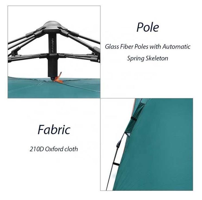 Палатка Автоматична, двуместна с два входа, 200/220см.