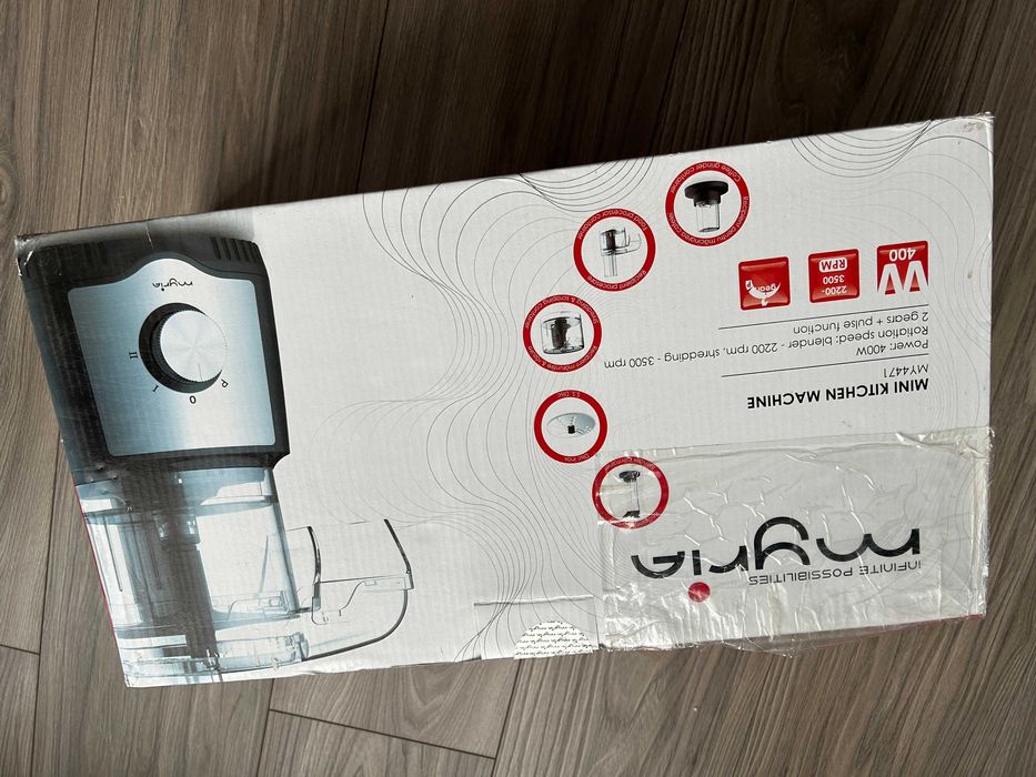 Robot de bucatarie Myria MY4471, 400W, rasnita+chopper+blender, NOU