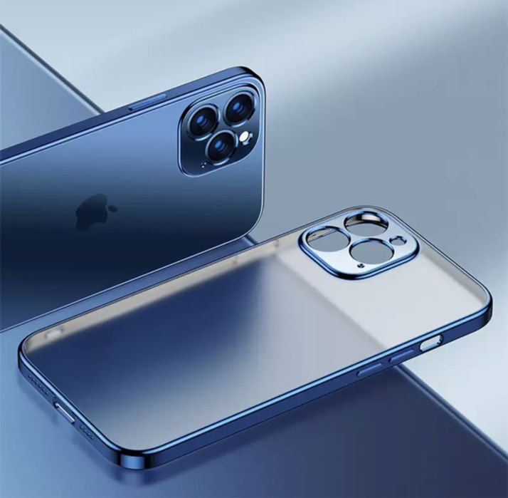 Husa Luxury Margine Colorata Spate Clar - Iphone 12/13/14 PRO MAX