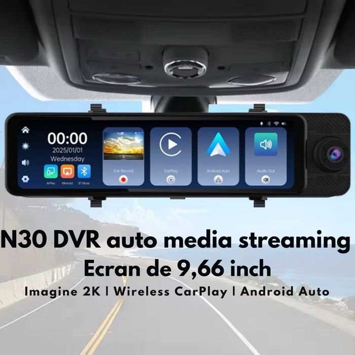 Camera de bord Auto tip Oglinda,Navigatie Auto Carplay si Android auto