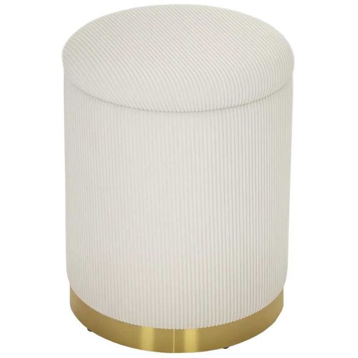 HOMCOM Табуретка за съхранение, Сгъваема табуретка с капак