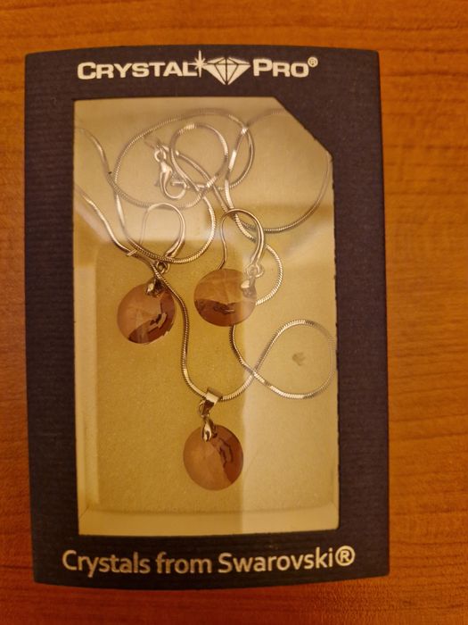 Комплект с камъни Swarovski обеци + колие