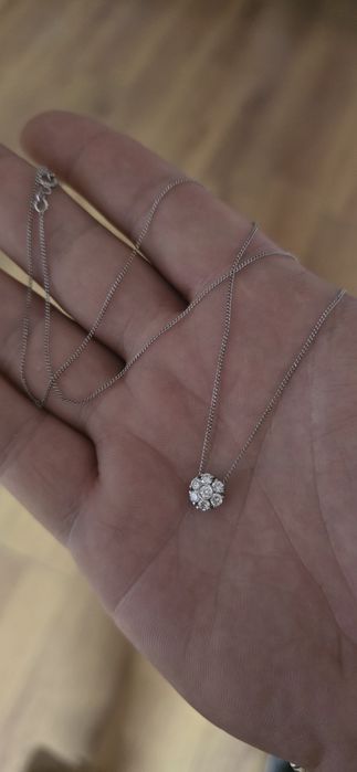 Lant aur 18 k diamante