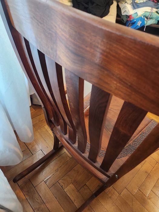 Balansoar vintage din lemn de trandafir, clasic, elegant