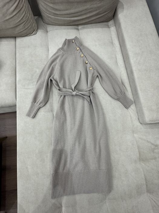 Плетена рокля с колан