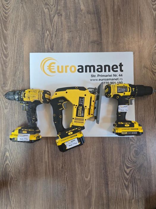 Set Stanley 18V fierastrau sabie si masini de gaurit -P-