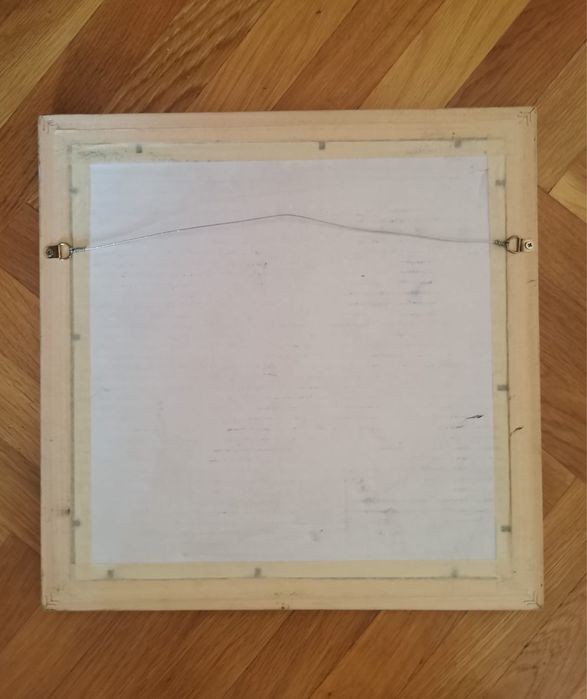 Антикварна картина акварел рамка паспарту авторска поп арт Мадона !