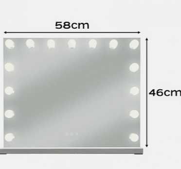 Светещо козметично огледало с 15 LED крушки и регулиране на светлината