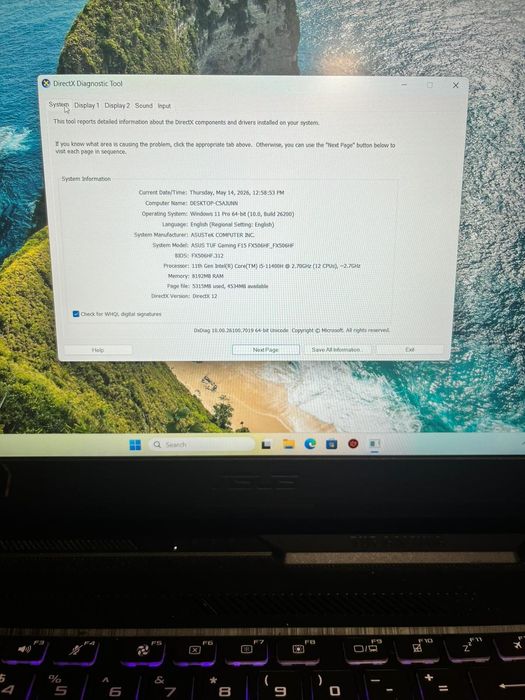 Asus Tuf Gaming i5-11400H/8Gb ram/Nvidia 2050 Factura/Garantie #56043