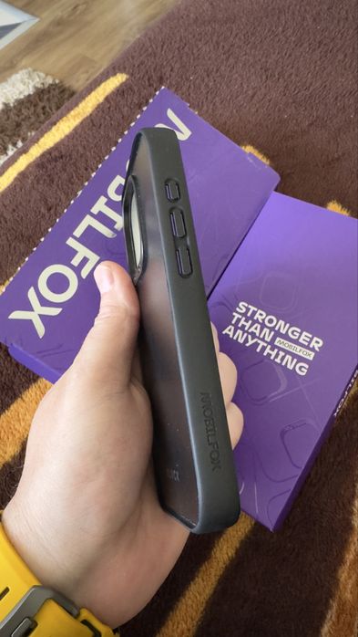 Husa Negru si Antracit  noua mobilfox iphone 15 pro