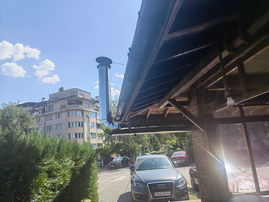 Палетна камина с въздушна риза 12kW