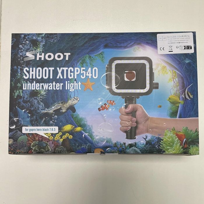 Водоустойчив калъф за подводна фотография с LED лампа водолазен фенер