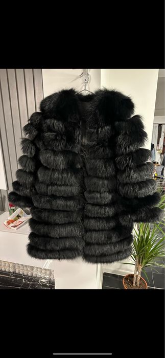 Blana de vulpe neagra marime S