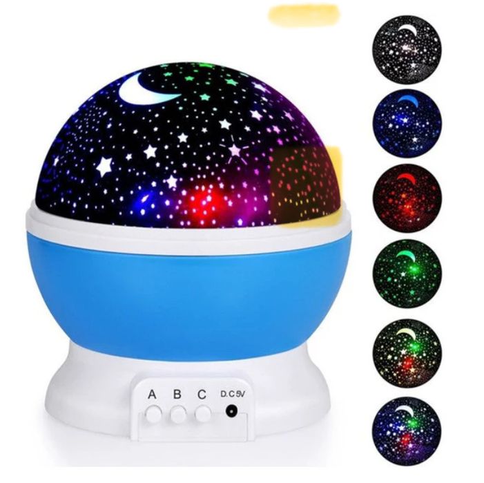 Lampa de veghe cu proiectie de stele si luna