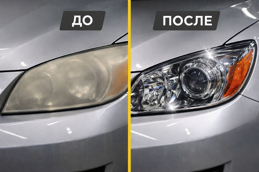 Полировка фар.      .