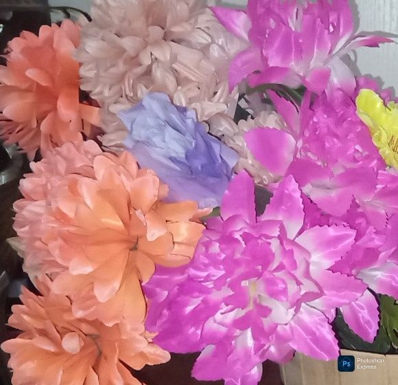 Ещё уступлю ! Цветы из ткани. Букет за 5000