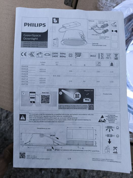 Plafoniera incastrabila Philips GreenSpace Downlight