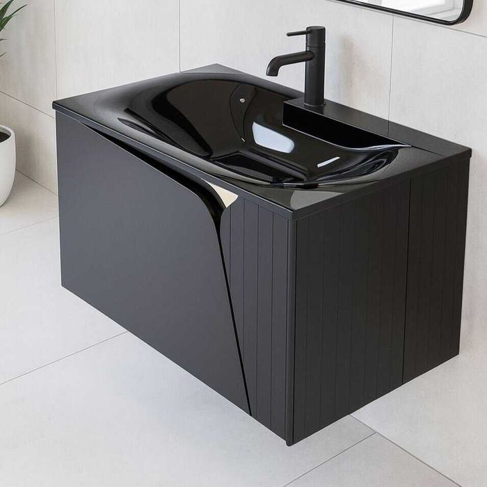 PVC комплект за баня VIVA Black 80см