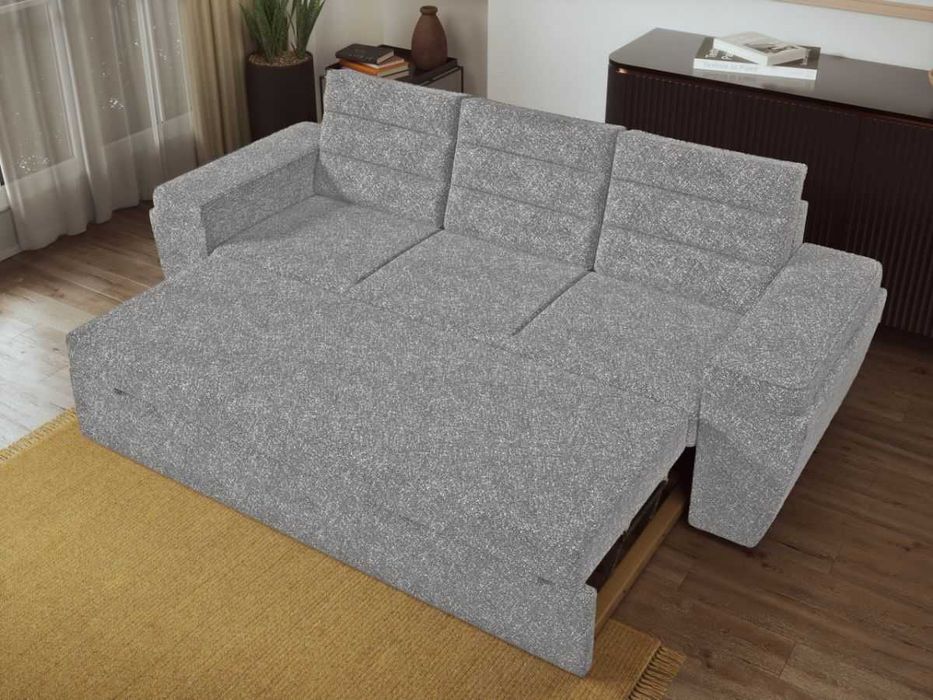 Canapea Extensibila Spark Plusata Gri Deschis - Transport Gratuit