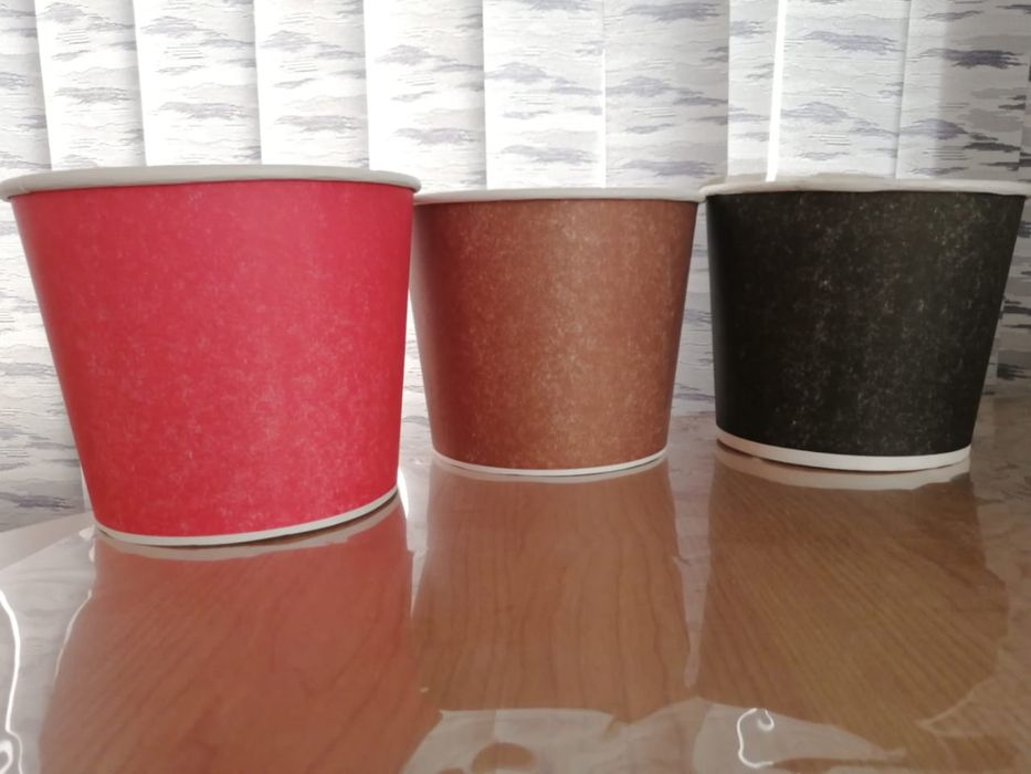 Вёдра картонные для чикена большие и малые, коробки для бургеров,