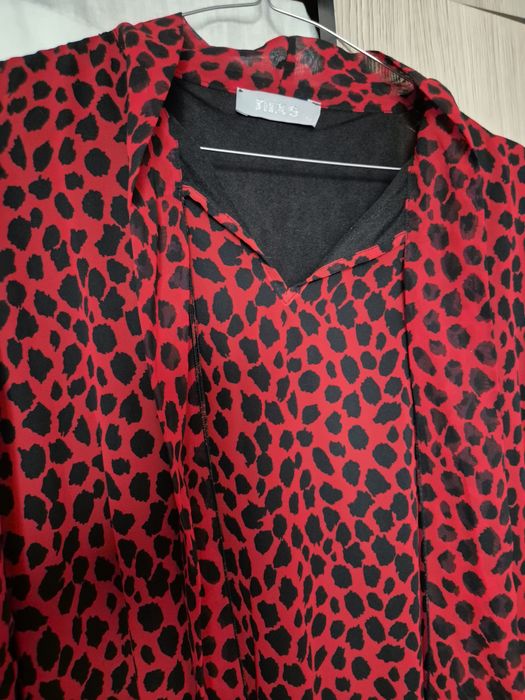 Rochie dama voal cu imprimeu leopard