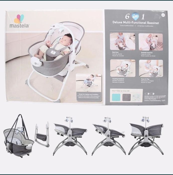 Люлька  Mastela 6в 1 светло серый