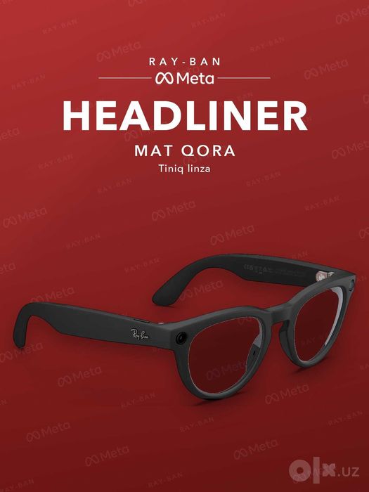 Ray-Ban Meta Headliner Matte Black, tiniq linza — original
