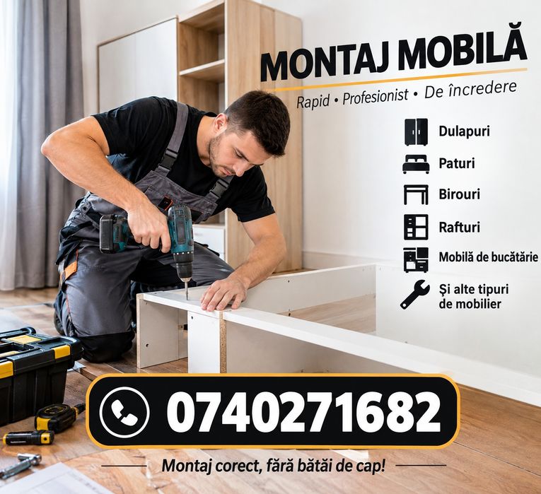 Montez mobila la domiciliu clientul.