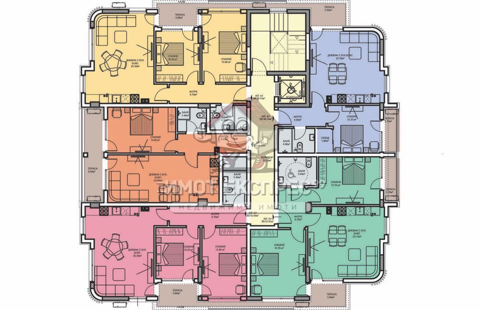 Апартаменти ново строителство, в нова луксозна сграда, кв.Запад