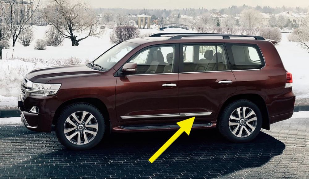 Land cruiser 200 молдинги на дверь лс 200 молдинги хромированные
