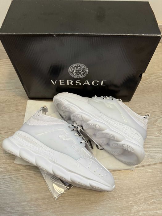 Adidasi Versace Chain Reaction White - Produs Nou - Full Box, Unisex