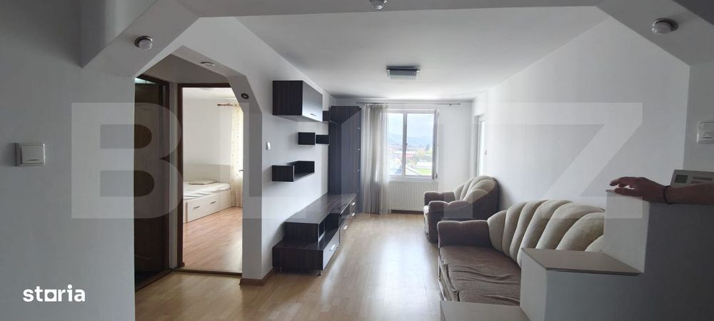 Apartament spatios si luminos, 3 camere, in Nasaud – complet mobilat