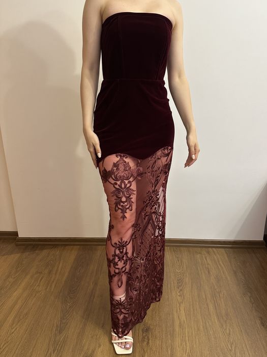 Rochie de seara burgundy