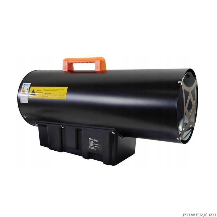 Tun, incalzitor pentru caldura pe gaz 60kW, cu termostat, Kraft