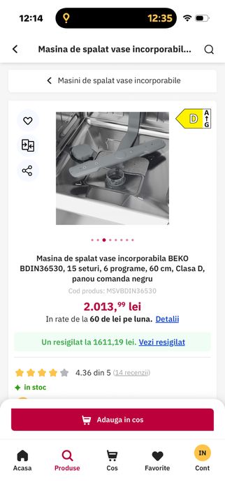 Masina de spalat vase beko