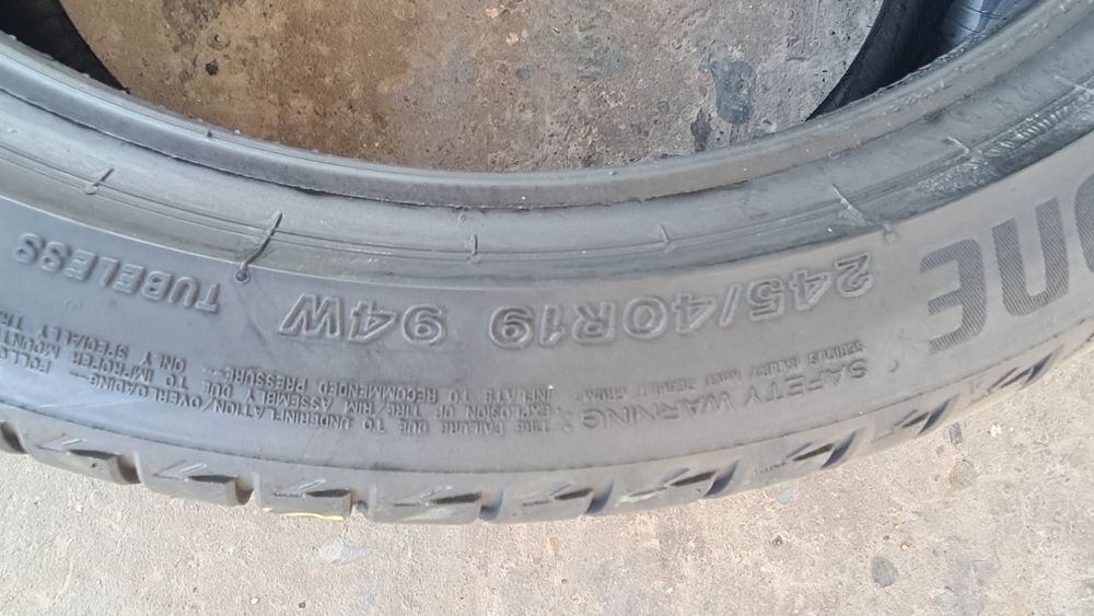 4 anvelope vara Bridgestone 245/40/19
