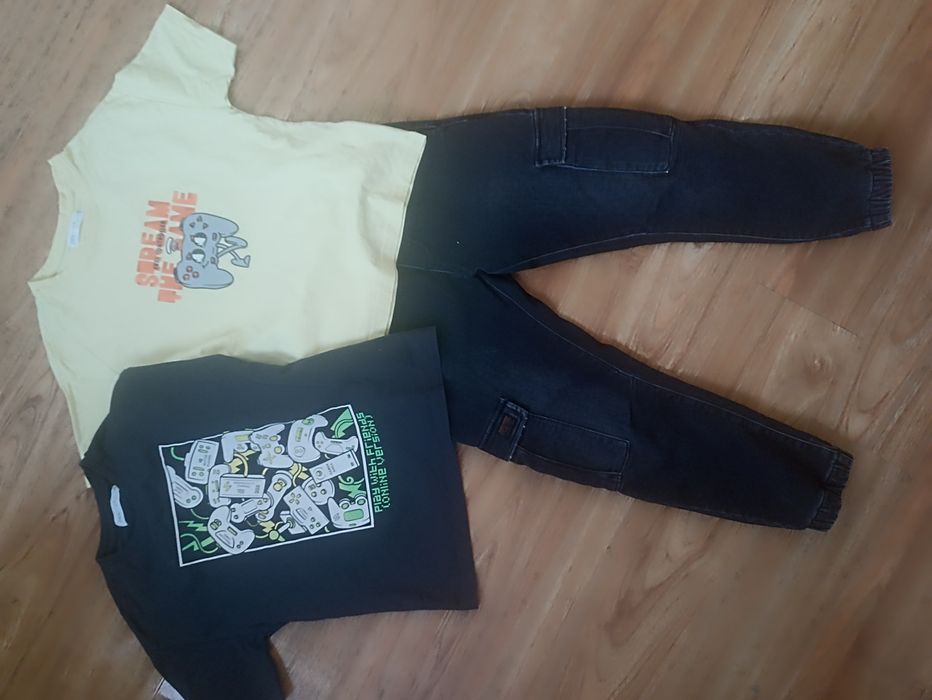 Zara одежда на мальчика, джогеры 134