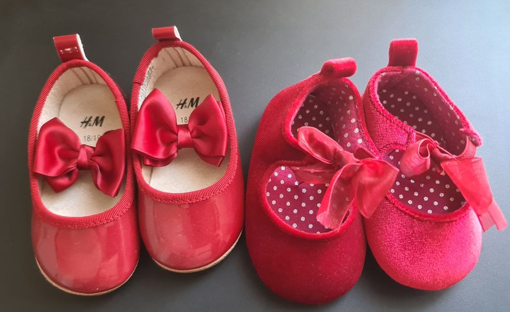 Червени бебешки обувки 18 номер